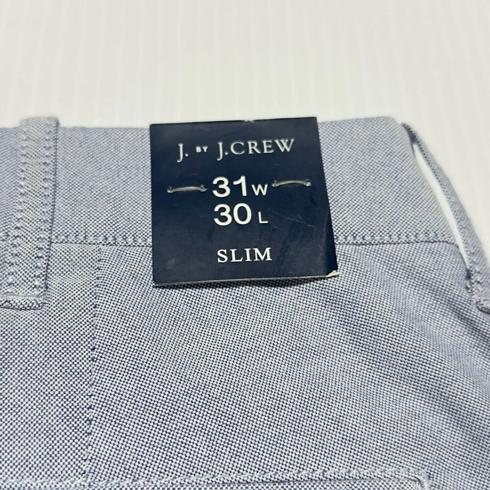 J.CREW Slim fit Pant Blue Mens Size 31x30 Preppy Cotton Chino NWT